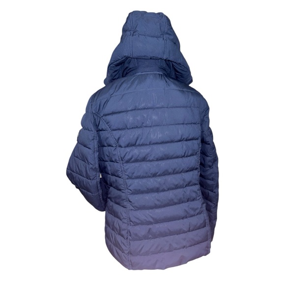 WOMENS NAUTICA XL PUFFER JACKET WITH REMOVABLE HOOD NAVY BLUE FITTED PACKABLE - Picture 3 of 13